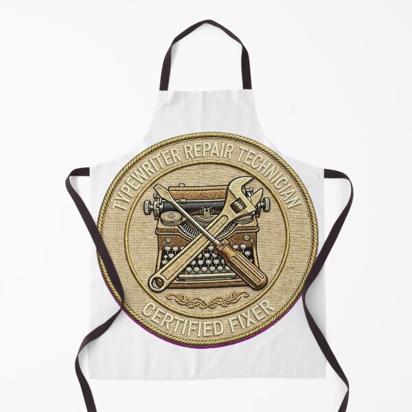 Item preview, Typewriter Repair Technician Certified Fixer Vintage Repair Badge designed and sold by VYBE DARK Studio.