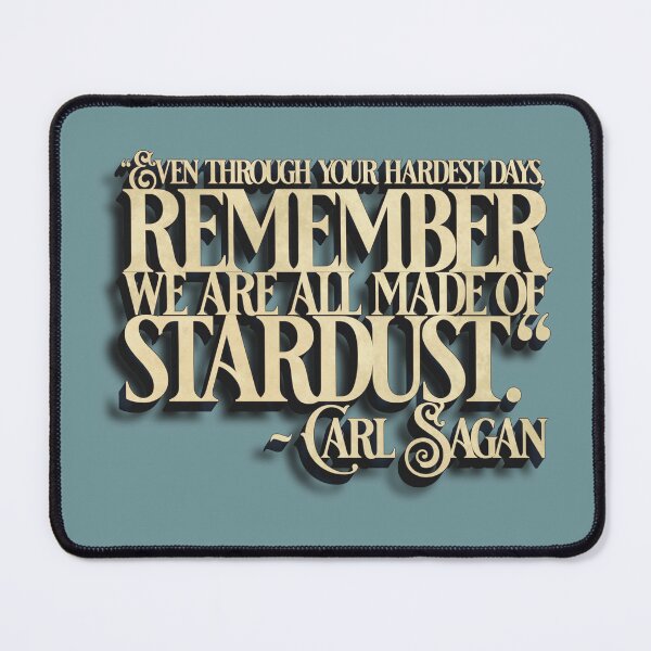 Item preview, Carl Sagan Stardust Quote Stencil designed and sold by Cathedral of Curiosity.