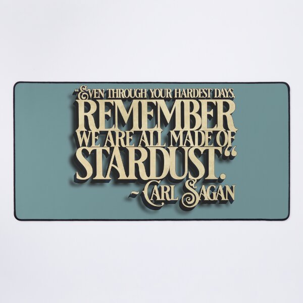 Item preview, Carl Sagan Stardust Quote Stencil designed and sold by Cathedral of Curiosity.