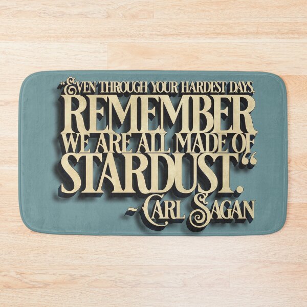 Item preview, Carl Sagan Stardust Quote Stencil designed and sold by Cathedral of Curiosity.