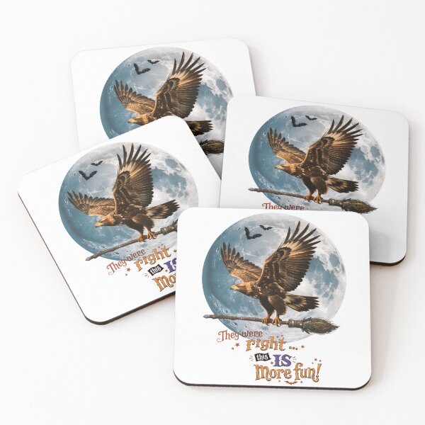 Item preview, Golden Eagle on a Broomstick designed and sold by Eclectic Monkey.