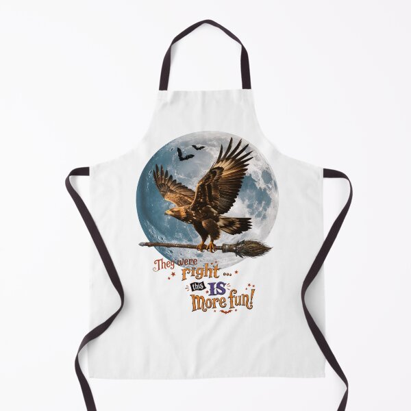 Item preview, Golden Eagle on a Broomstick designed and sold by Eclectic Monkey.