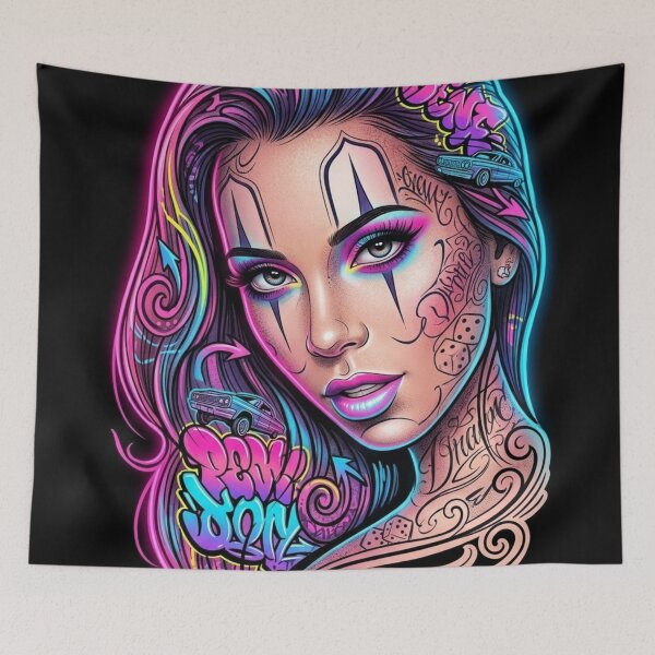 Item preview, Colorful Graffiti Face Art designed and sold by kiwiartyfarty.