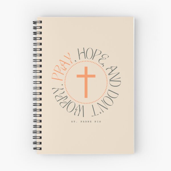 Item preview, Pray, Hope and Don’t Worry – St. Padre Pio Catholic Quote designed and sold by shopfindingbeni.