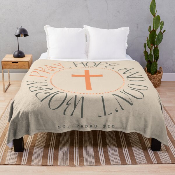 Item preview, Pray, Hope and Don’t Worry – St. Padre Pio Catholic Quote designed and sold by shopfindingbeni.