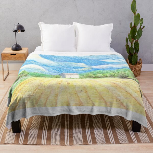 Item preview, Impressionist Wheat Field Swirling Sky designed and sold by empiric-designs.