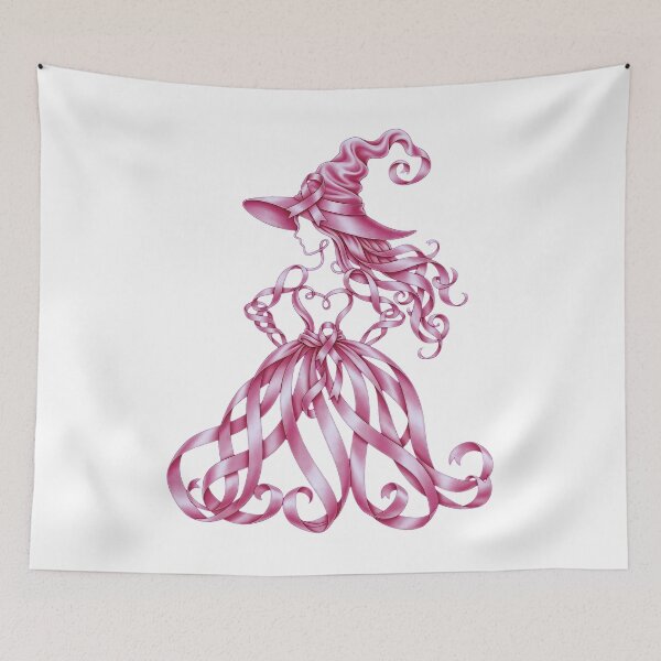 Item preview, Pink Ribbon Witch Halloween Breast Cancer Awareness Shirt designed and sold by Teetreasure2.