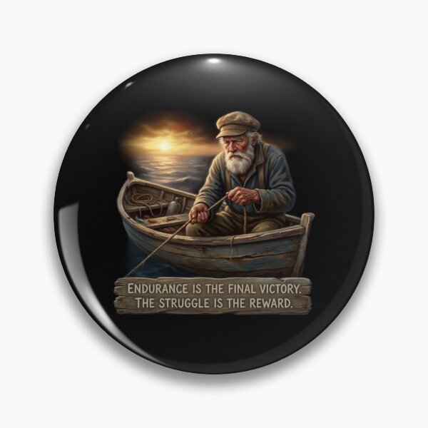 Item preview, Endurance Is the Final Victory – Inspirational Fisherman Art designed and sold by Classic Chaos Creations.