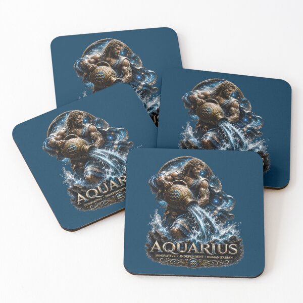 Item preview, Aquarius – Celestial Water Bearer Zodiac Art designed and sold by Classic Chaos Creations.