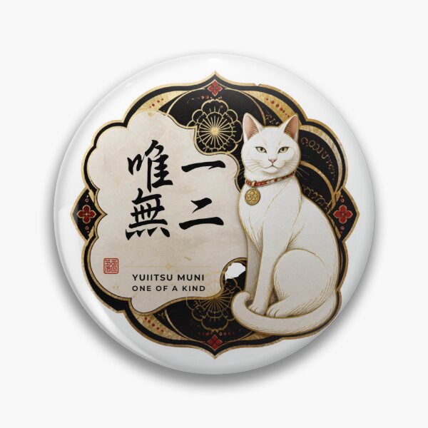 Item preview, Yuiitsu Muni 唯一無二 Japanese Cat Sticker – One and Only designed and sold by KOTOWA.