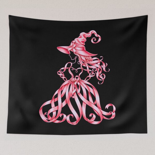 Item preview, Pink Ribbon Witch Halloween Breast Cancer Awareness Shirt designed and sold by Teetreasure2.