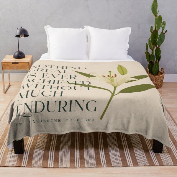 Item preview, Nothing Great Is Achieved Without Enduring – St. Catherine of Siena designed and sold by shopfindingbeni.