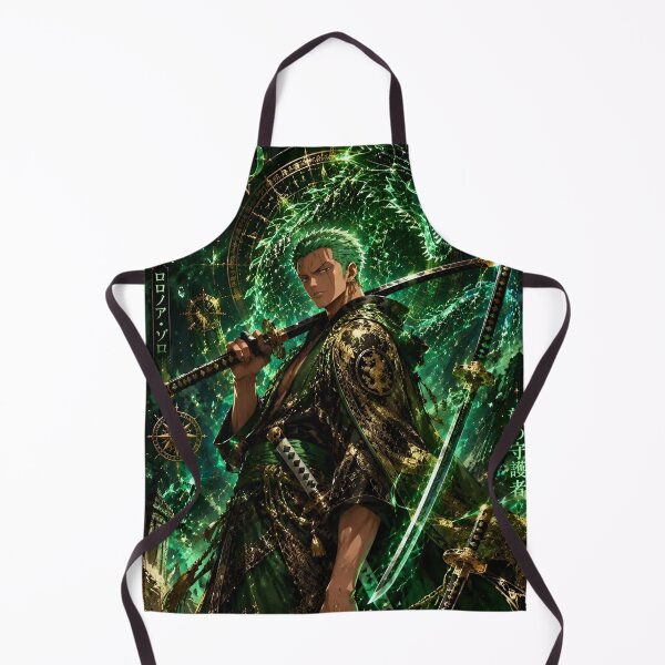 Item preview, Zoro | Emerald Dragon Samurai – Three Sword Warrior Fantasy Art designed and sold by Dyan4.