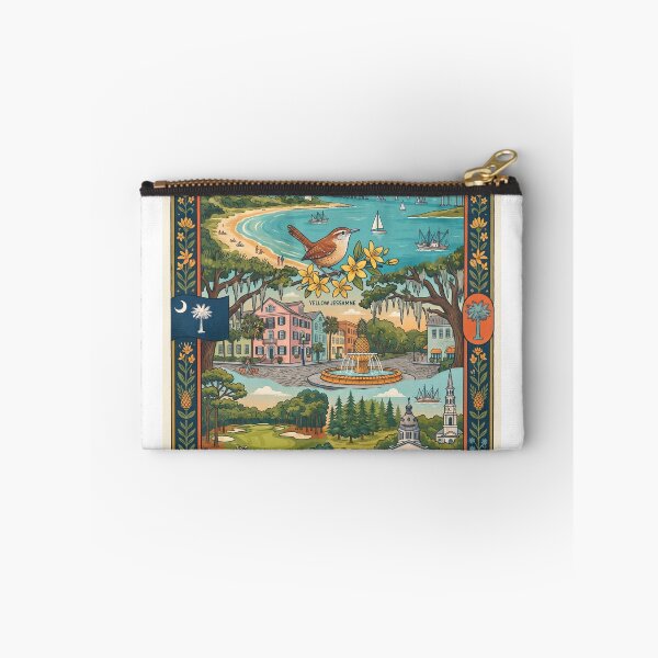 Item preview, South Carolina Travel Poster – The Palmetto State Vintage Coastal Art designed and sold by ElartedeNoel.