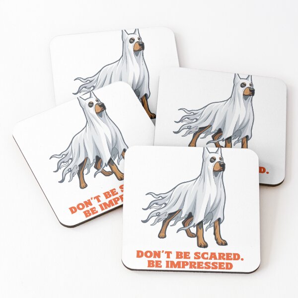 Item preview, Funny Doberman Ghost Costume – Don't Be Scared, Be Impressed Halloween Design designed and sold by WilliegarciaRo.