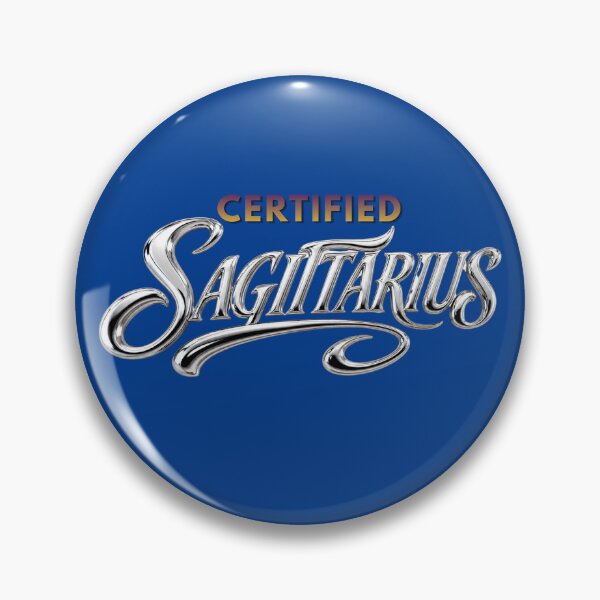 Item preview, Certified Sagittarius – Purple Gold Chrome Zodiac Statement designed and sold by ZenWealthDesign.