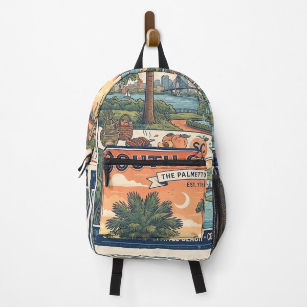 Item preview, South Carolina Travel Poster – The Palmetto State Vintage Coastal Art designed and sold by ElartedeNoel.