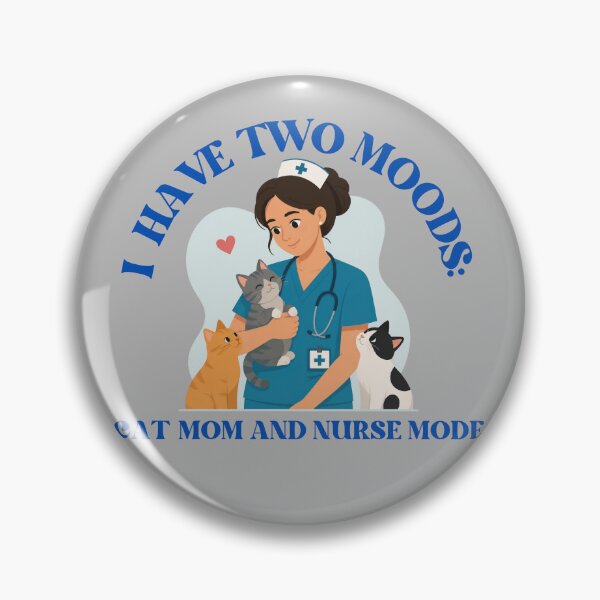 Artikelvorschau, Krankenschwester-Modus & Katzenmama-Modus – Lustige Illustration für Gesundheitswesen & Katzenliebhaber entworfen und verkauft von Karitza Daniela.