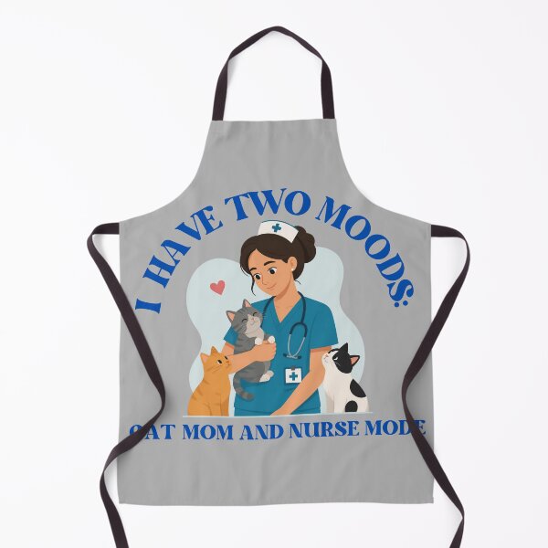 Artikelvorschau, Krankenschwester-Modus & Katzenmama-Modus – Lustige Illustration für Gesundheitswesen & Katzenliebhaber entworfen und verkauft von Karitza Daniela.