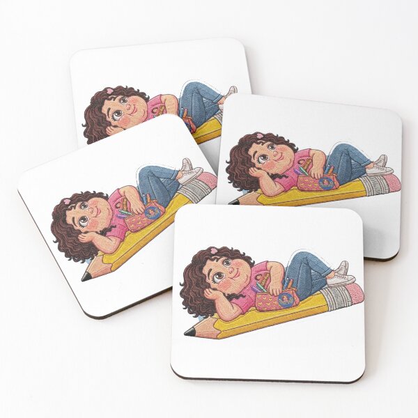 Item preview, "Cuchi-Rore Vuelta al Cole – Niña Estudiosa sobre Lápiz Gigante" designed and sold by CUCHIRORE.