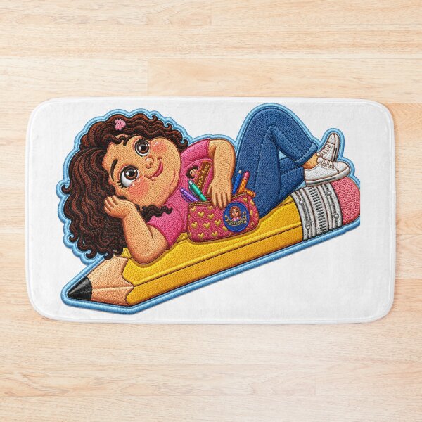 Item preview, "Cuchi-Rore Vuelta al Cole – Niña Estudiosa sobre Lápiz Gigante" designed and sold by CUCHIRORE.