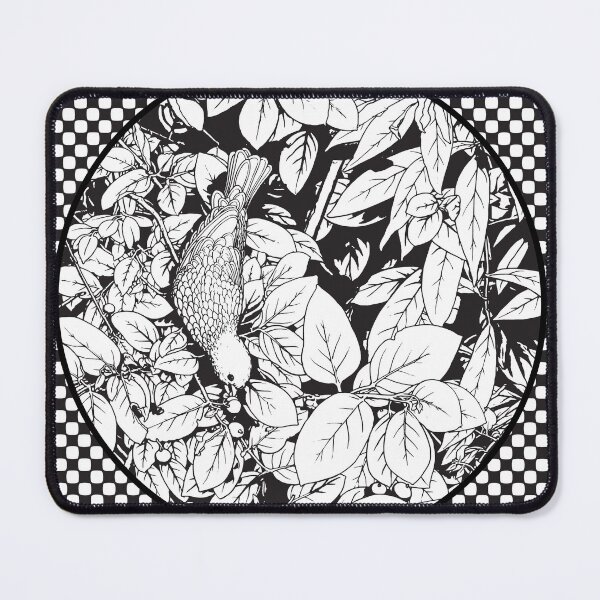 Item preview, Retro Pop Art Bird and Fruit Garden in Checkerboard designed and sold by cremedecolor.