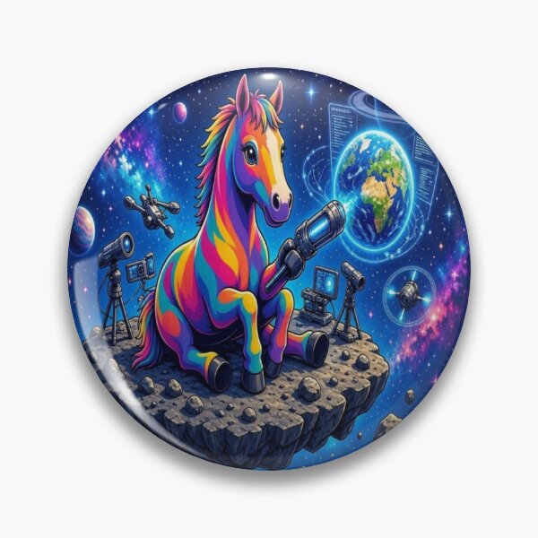 Item preview, The Cute World of Tugy: Rainbow Space Astronaut Horse designed and sold by Breezes-of-Ida.