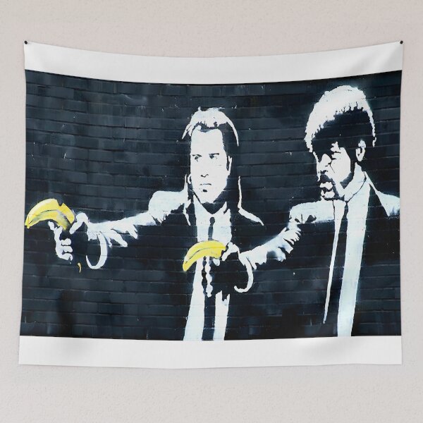 Item preview, Banksy Banana Guns Graffiti Street Art designed and sold by SampleRoulette.