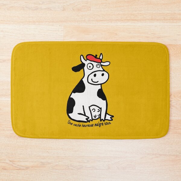 Item preview, Happy French Cow in Beret – Funny Language Learner Gift designed and sold by OhLaBaguette.