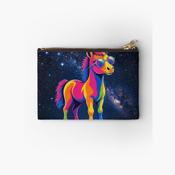Item preview, Cool Rainbow Horse Stargazing under Milky Way Galaxy Pop Art - Tugy designed and sold by Breezes-of-Ida.