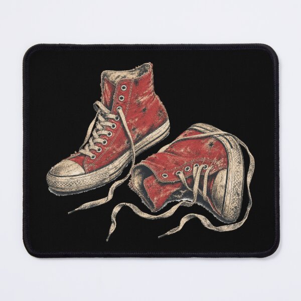 Item preview, Distressed Red Sneakers – 90s Grunge Punk designed and sold by Nacho Average Designs.