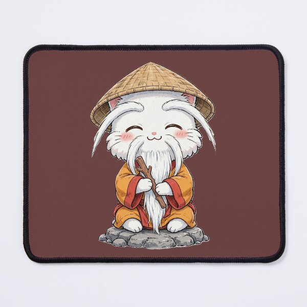 Item preview, Wise Master Cat with Straw Hat Cute designed and sold by CaptainSeal.