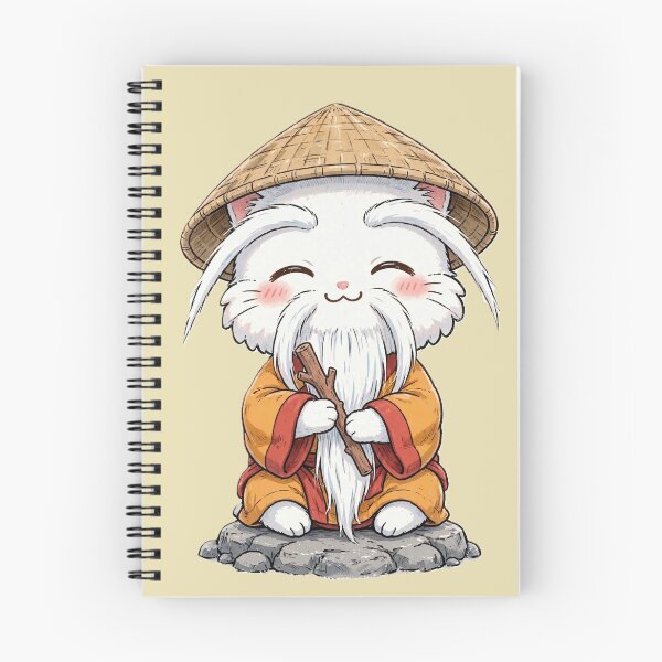 Item preview, Wise Master Cat with Straw Hat Cute designed and sold by CaptainSeal.