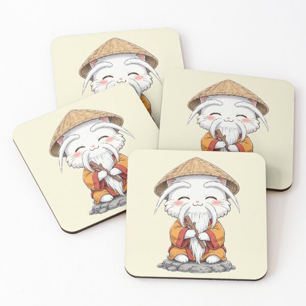 Item preview, Wise Master Cat with Straw Hat Cute designed and sold by CaptainSeal.