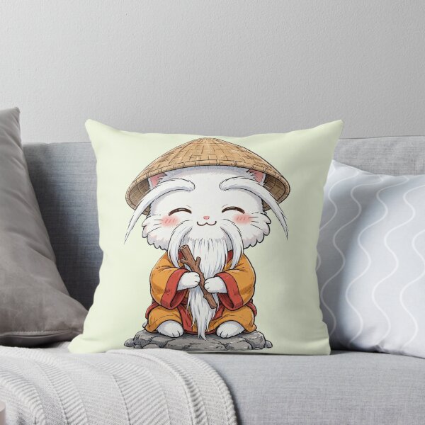 Item preview, Wise Master Cat with Straw Hat Cute designed and sold by CaptainSeal.