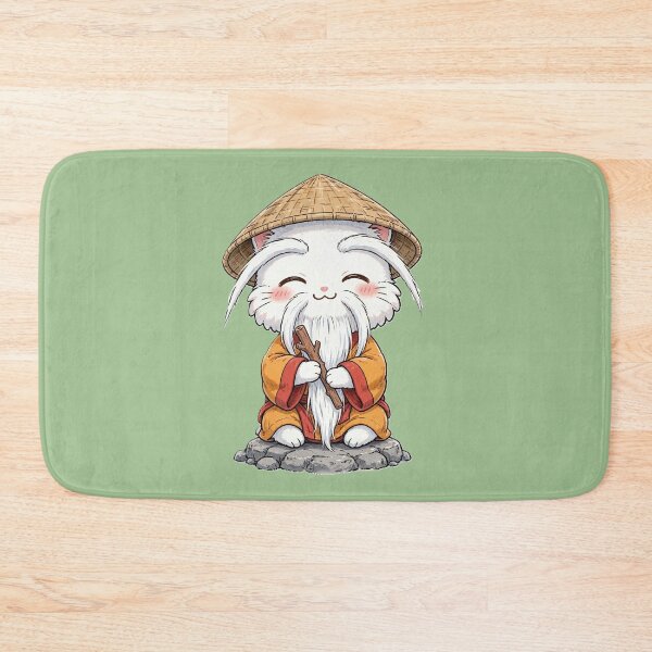 Item preview, Wise Master Cat with Straw Hat Cute designed and sold by CaptainSeal.