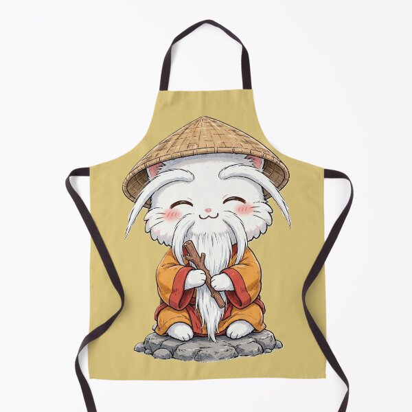 Item preview, Wise Master Cat with Straw Hat Cute designed and sold by CaptainSeal.