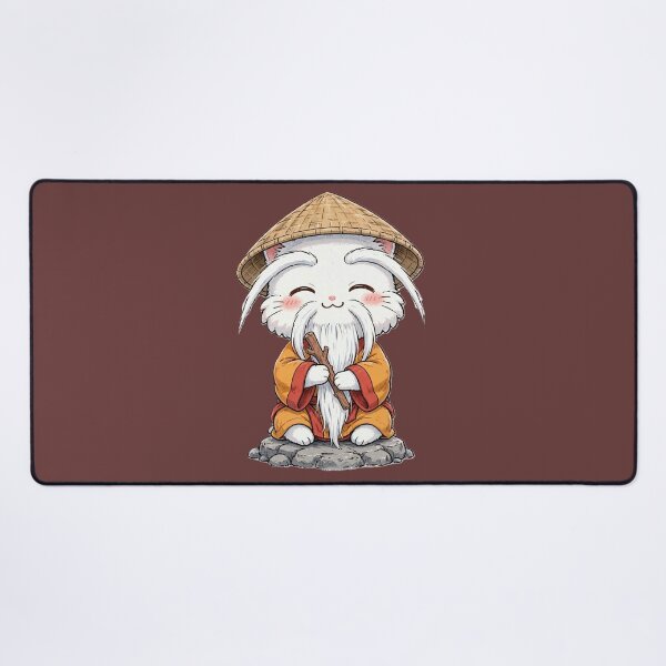 Item preview, Wise Master Cat with Straw Hat Cute designed and sold by CaptainSeal.