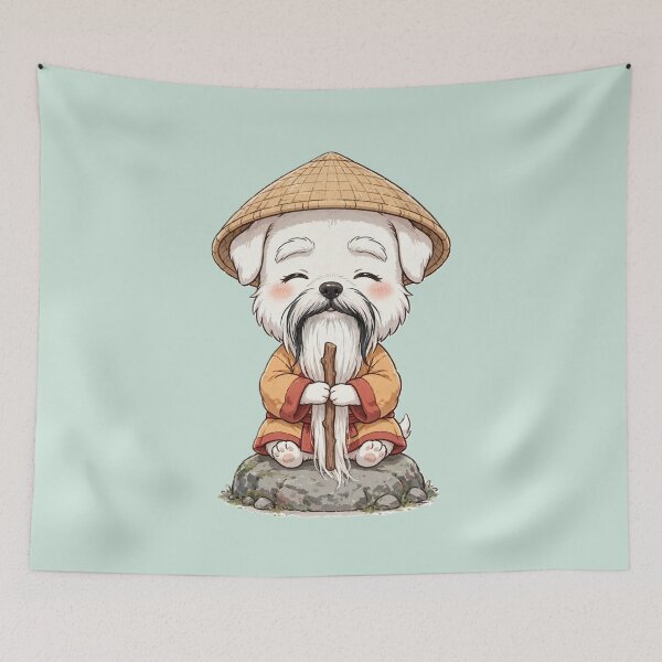Item preview, Oriental Master Dog with Straw Hat designed and sold by CaptainSeal.