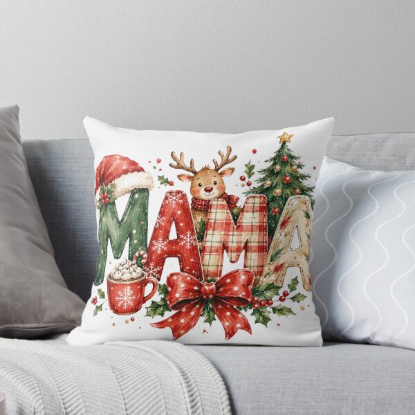 Item preview, Cute Christmas Mama Plaid Reindeer designed and sold by DYAFLK.