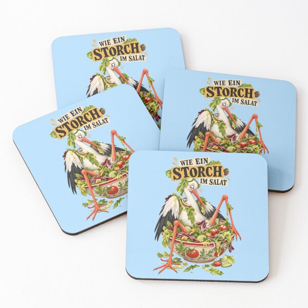 Item preview, Stork In A Salad Bowl Clumsy German Idiom Illustration designed and sold by SVox.