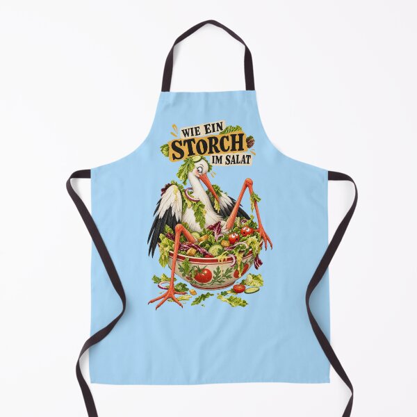 Item preview, Stork In A Salad Bowl Clumsy German Idiom Illustration designed and sold by SVox.