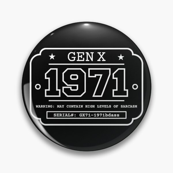Item preview, 1971 GEN X Badge Vintage Industrial Label Generation X Design Retro Birthday Year designed and sold by HYPNK.