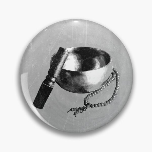 Item preview, Tibetan Singing Bowl With Mallet and Mala Beads designed and sold by Ghoul Enterprises.