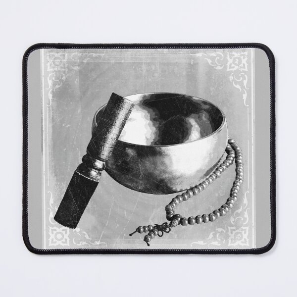Item preview, Tibetan Singing Bowl With Mallet and Mala Beads designed and sold by Ghoul Enterprises.