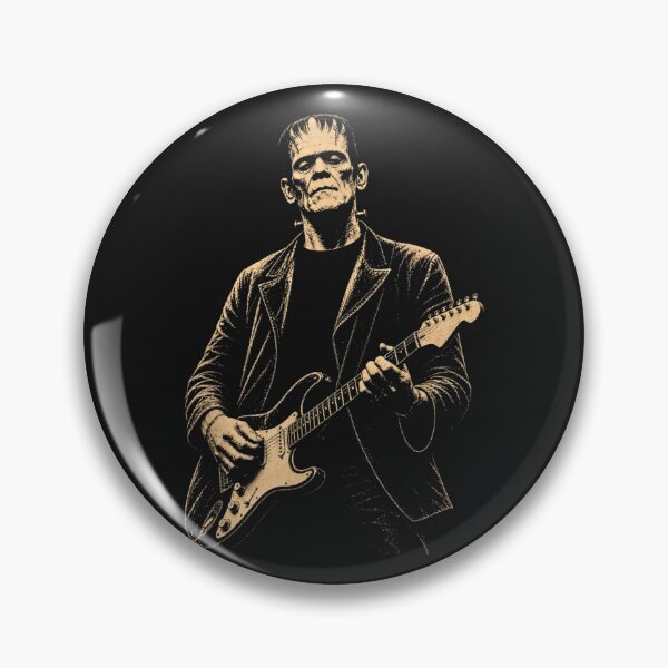 Artikelvorschau, Vintage Frankenstein spielt Gitarre Halloween Frankenstein entworfen und verkauft von Ninminji.
