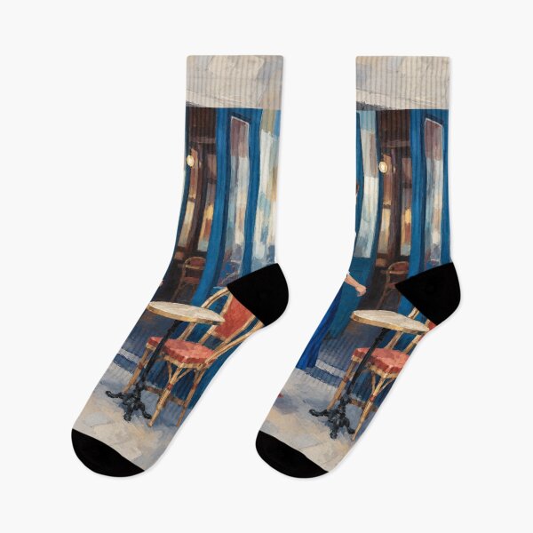 Item preview, French Café Street Scene, Impressionist Painting designed and sold by CARRAANN.