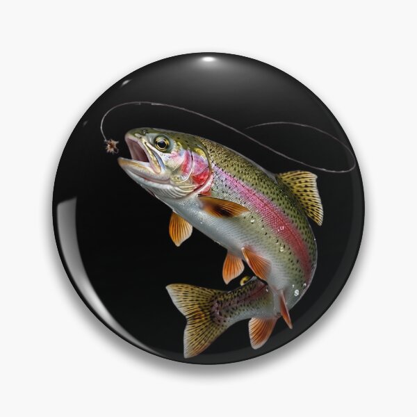 Item preview, Rainbow Trout Chasing the Fly – Realistic Fishing Art designed and sold by Classic Chaos Creations.