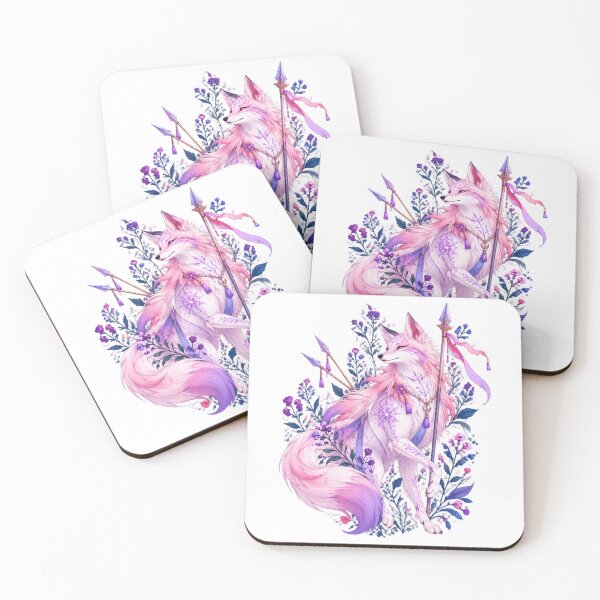 Item preview, Mystic Spirit Fox – Pink Lavender Fantasy Forest Guardian designed and sold by reezorrrr.