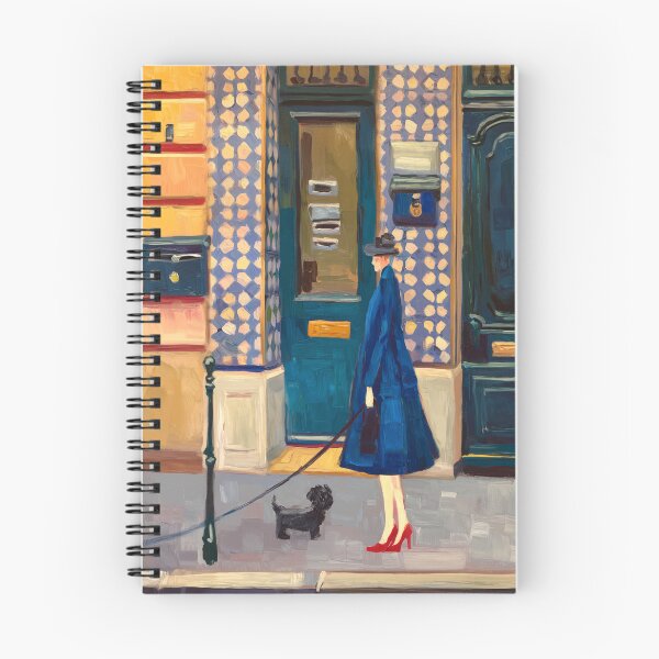 Item preview, Woman Walking Her Dog in Montmartre, Impressionist Painting designed and sold by CARRAANN.